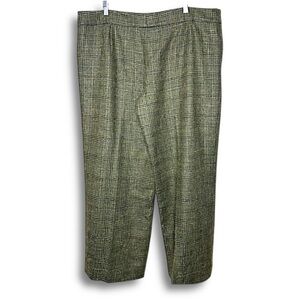 Vintage Escada Wool Blend Prince of Wales Check Tweed Trousers in Earthy Tones